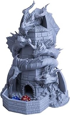 Instrucciones para utilizar una torre de dados de plástico ligera