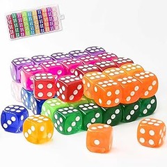 Opiniones sobre Dados Translúcidos de Colores Vistosos