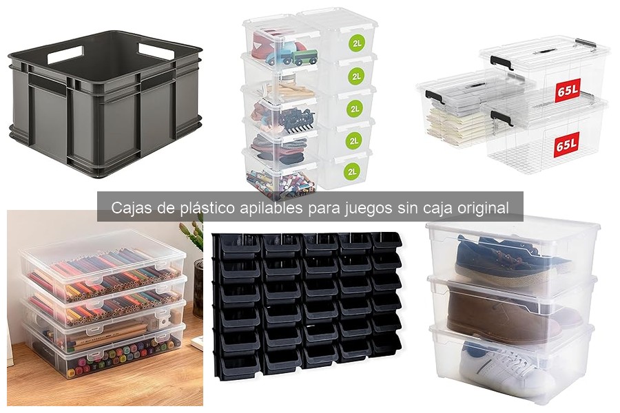 Cajas de Plástico Apilables para Juegos Sin Caja Original
