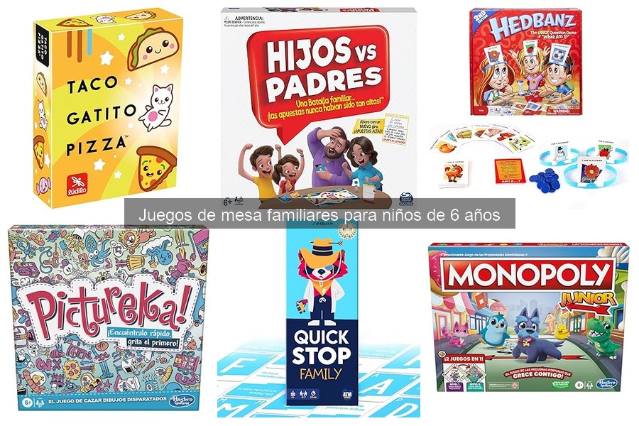 Clasificación de Juegos de Mesa para Niños de 6 Años