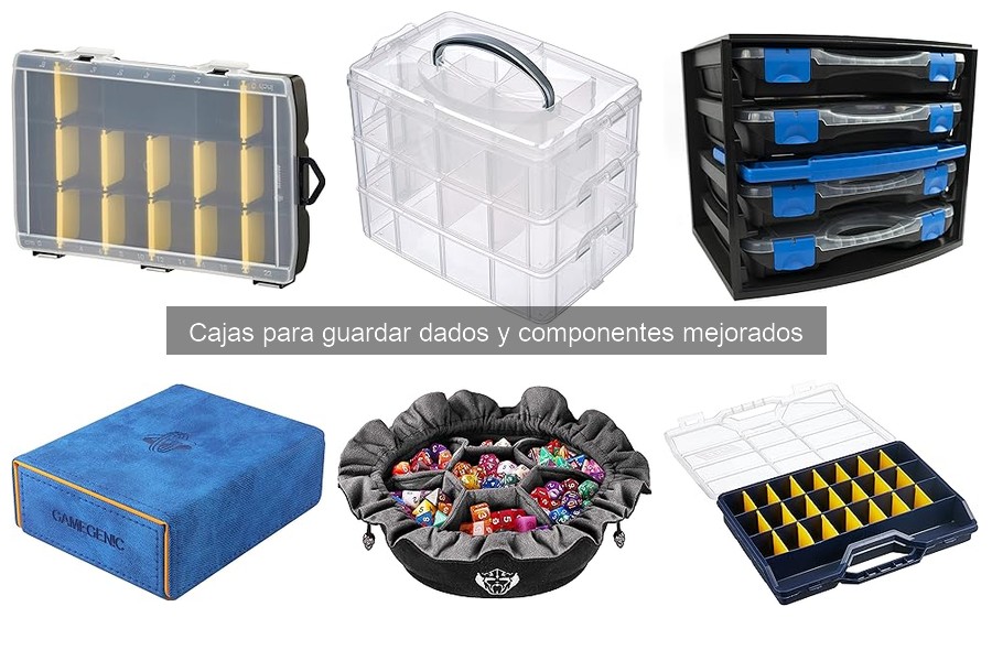 Cómo organizar dados en cajas de almacenamiento