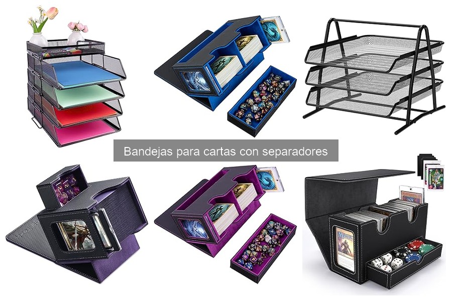 Comparativa: Bandejas para cartas con y sin separadores