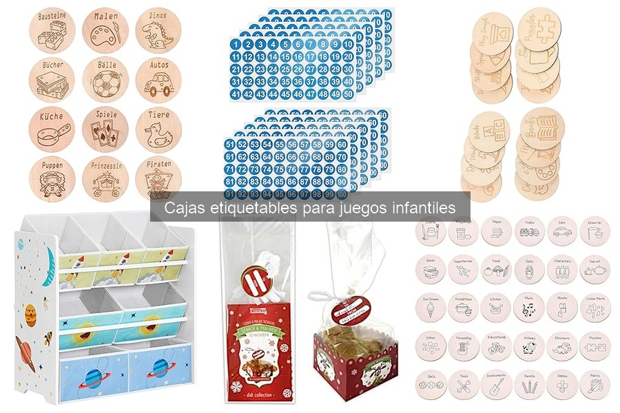 Comparativa de cajas etiquetables para juegos infantiles