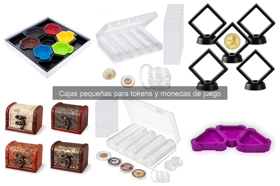 Comparativa de Cajas Pequeñas para Tokens y Monedas de Juego