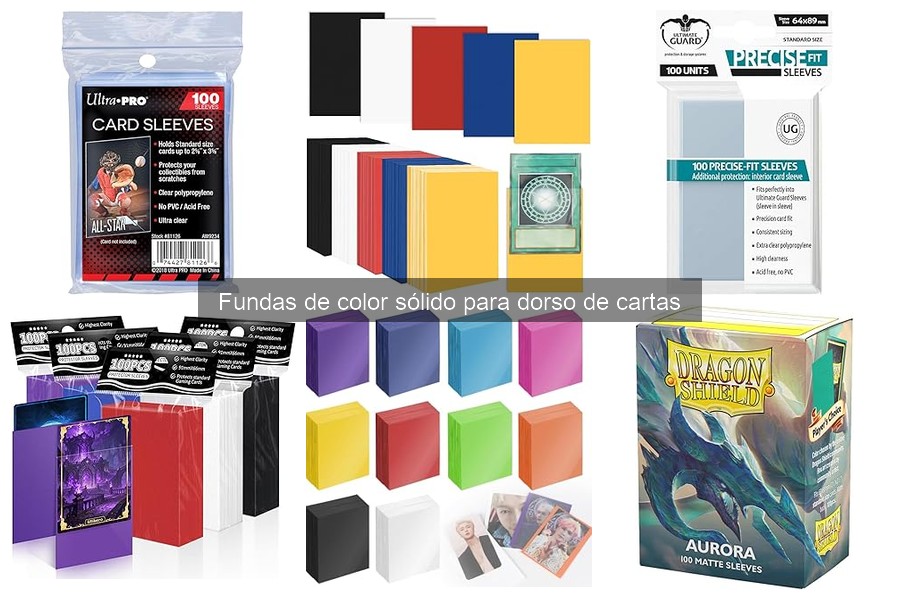 Comparativa de fundas de color sólido para cartas