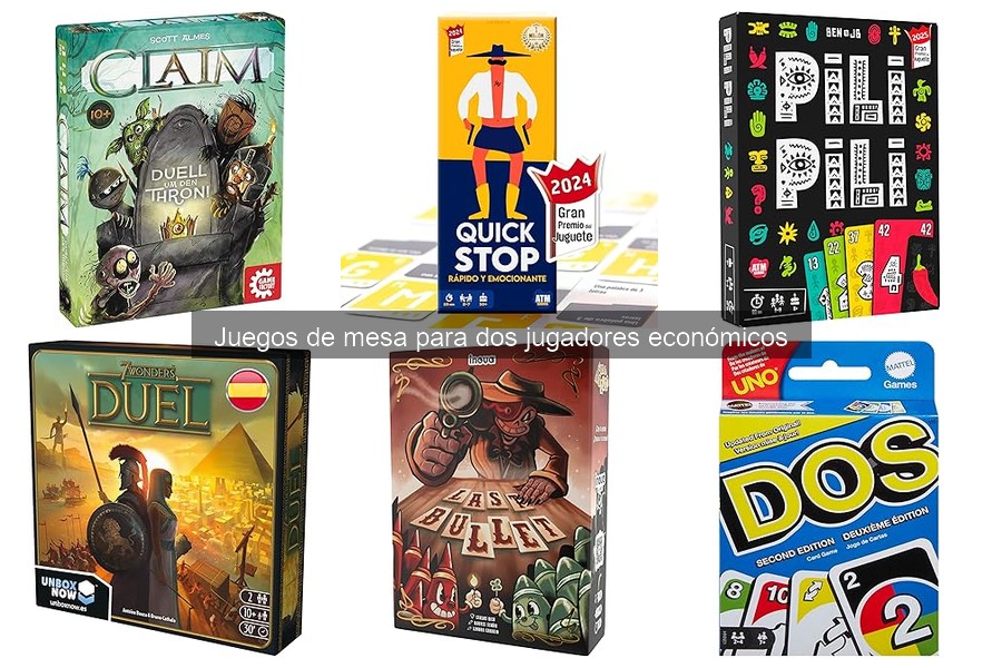 Comparativa de Juegos de Mesa Económicos para Dos Jugadores