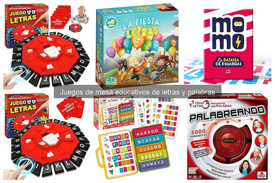 Comparativa de Juegos de Mesa Educativos de Letras y Palabras