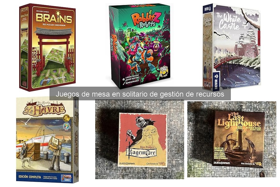 Comparativa de Juegos de Mesa ensolitario de Gestión de Recursos