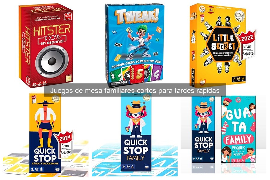 Comparativa de los Mejores Juegos de Mesa Familiares Cortos para Tardes ...