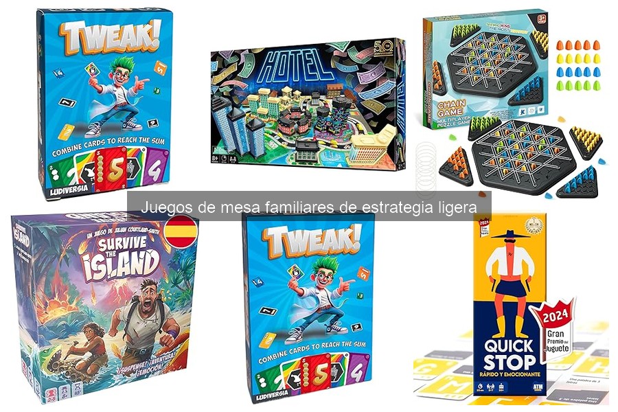 Comparativa de juegos de mesa familiares de estrategia ligera