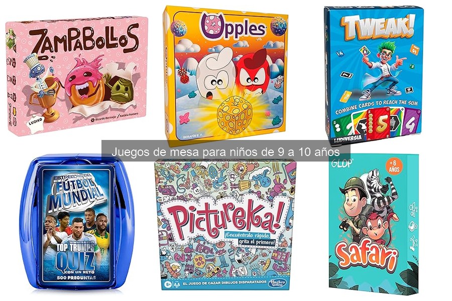 Comparativa de juegos de mesa familiares para niños de 9-10 años
