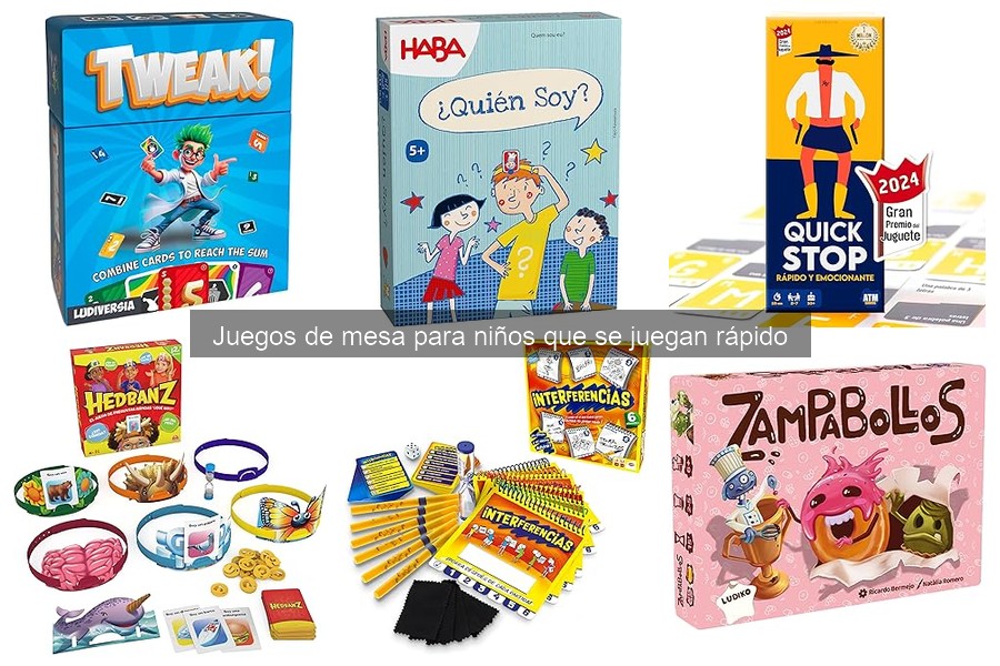 Comparativa de Juegos de Mesa para Niños que se Juegan Rápido