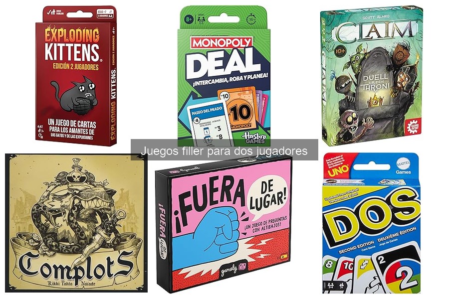 Comparativa de juegos filler para dos jugadores 2023