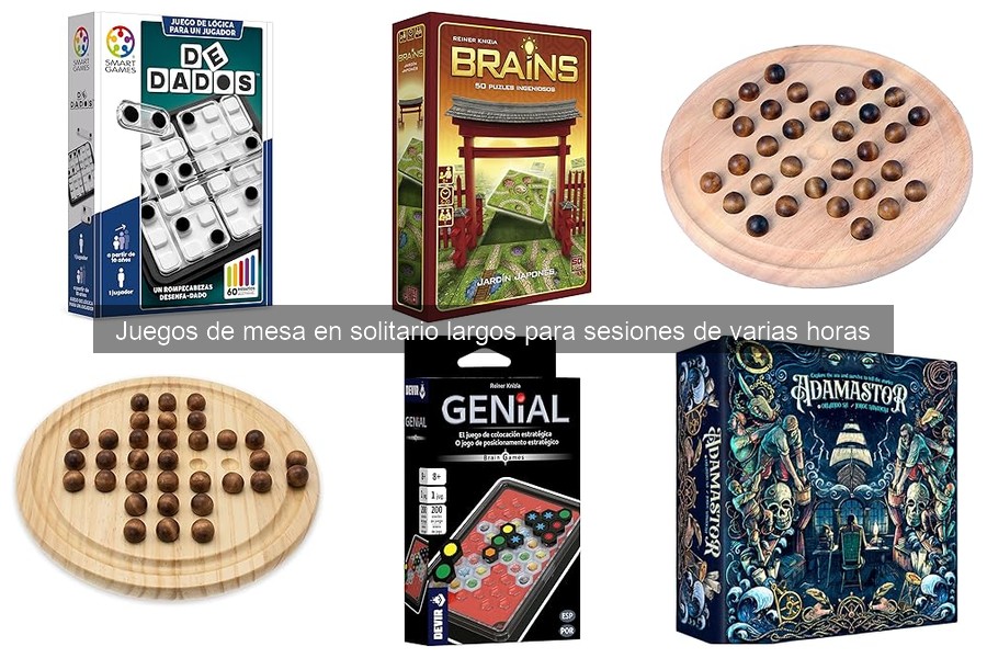 Comparativa de mecánicas en juegos de mesa en solitario largos