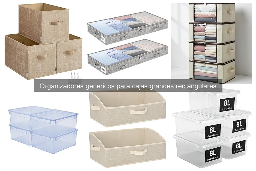 Comparativa de Organizadores para Cajas Grandes Rectangulares