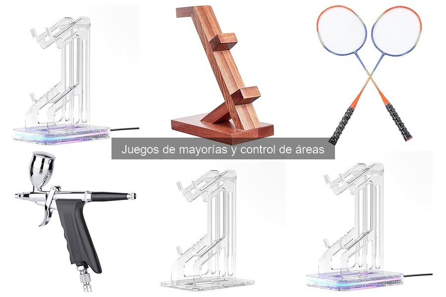 Componentes clave de juegos de mayorías y control de áreas