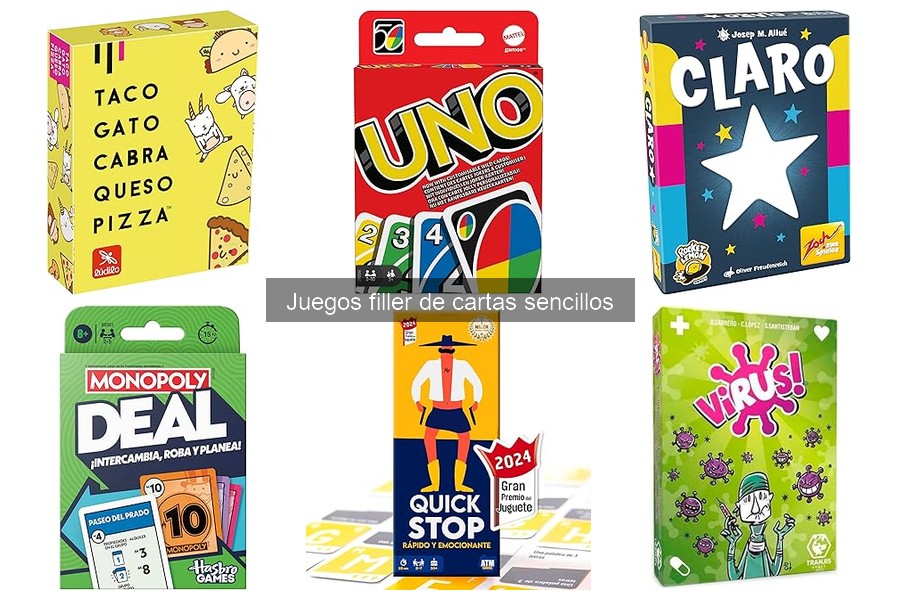 ¿Cuánto cuesta un juego filler de cartas sencillo?