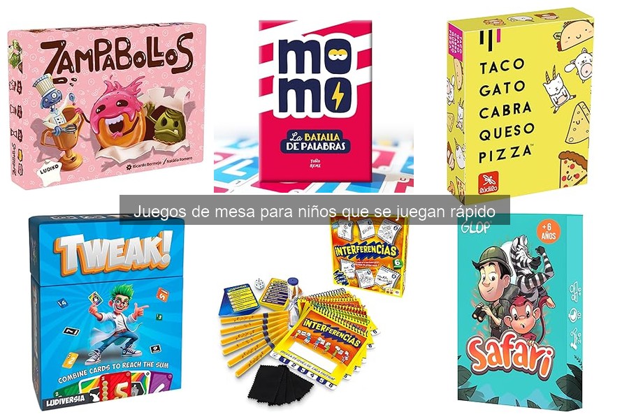 ¿Cuánto tiempo toman los juegos de mesa rápidos para niños?
