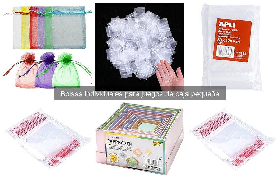 Descubre las bolsas individuales para juegos de caja pequeña