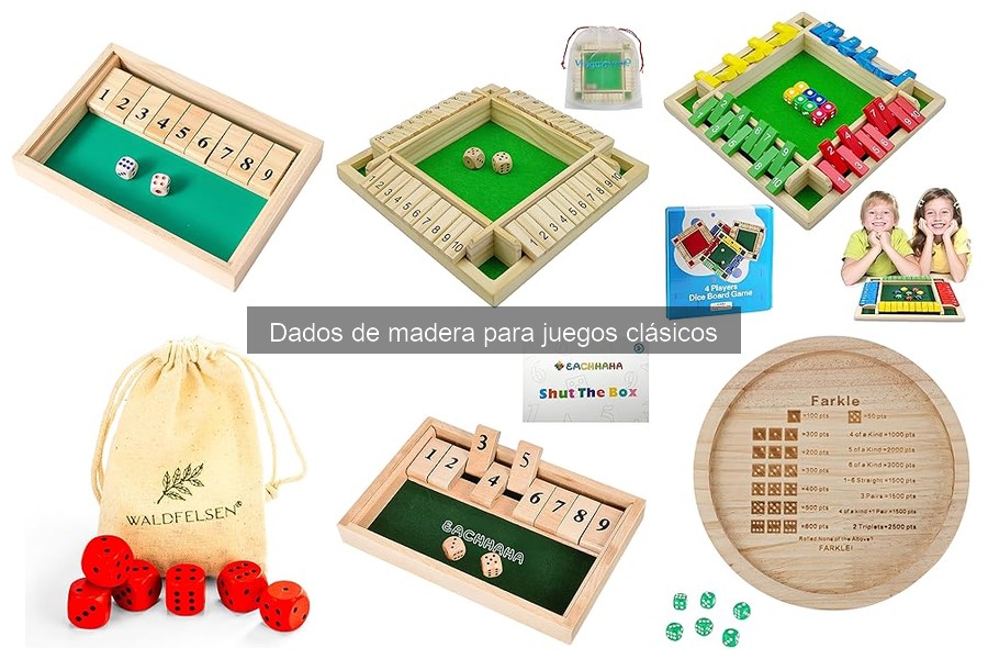 Dónde comprar dados de madera para juegos clásicos