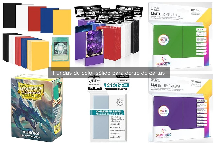 Dónde comprar fundas de color sólido para dorso de cartas