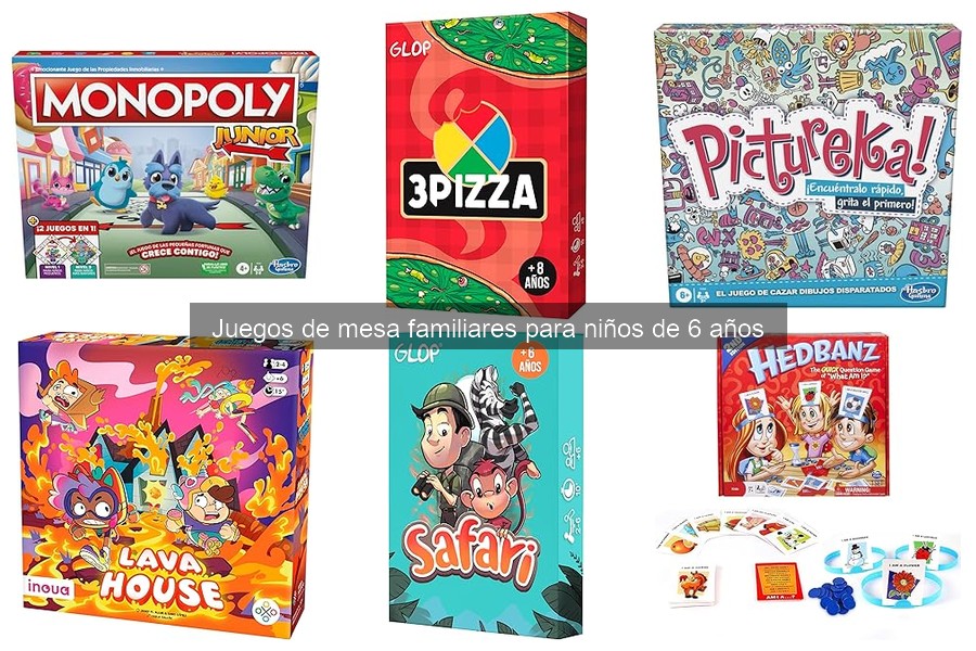 ¿Dónde comprar juegos de mesa familiares para niños de 6 años?