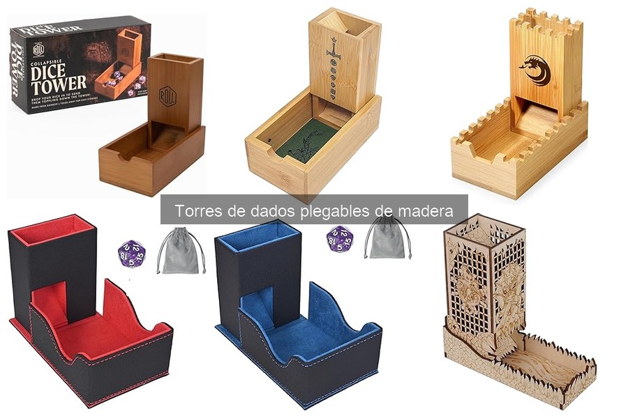 Dónde comprar torres de dados plegables de madera