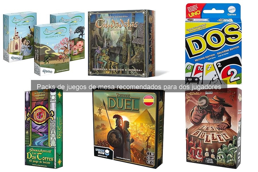 Elementos esenciales en un pack de juegos de mesa para dos