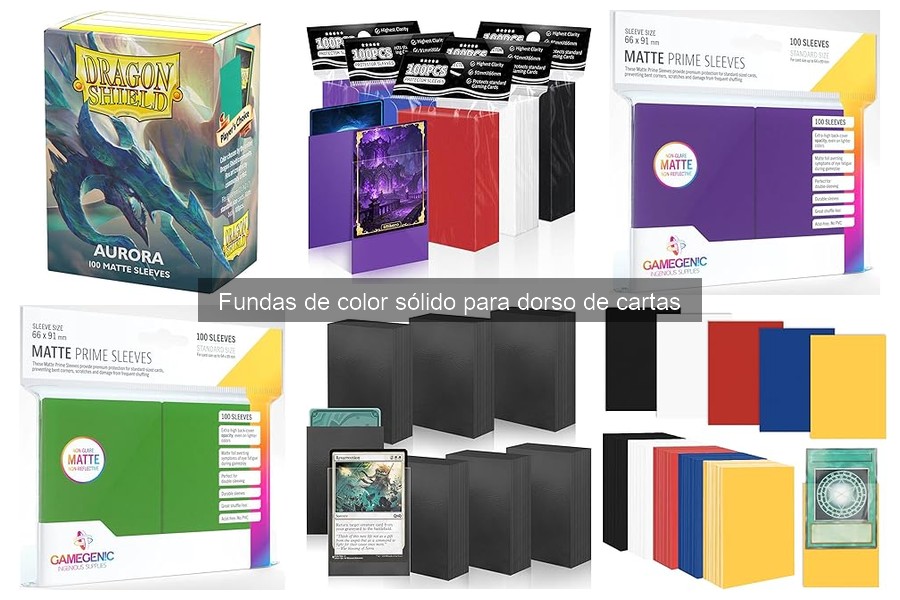 Errores comunes al usar fundas de color sólido para cartas