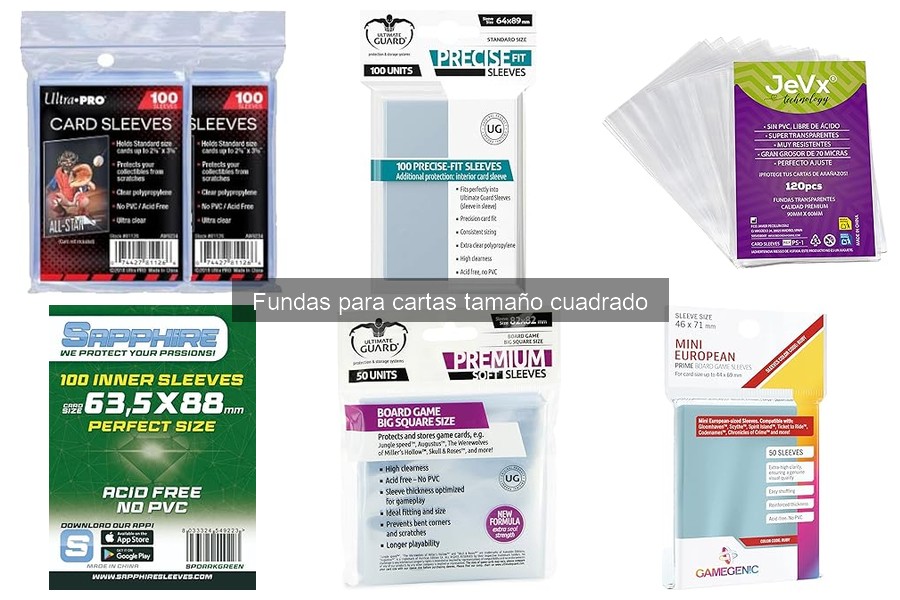 Guía de uso y mantenimiento de fundas para cartas cuadradas
