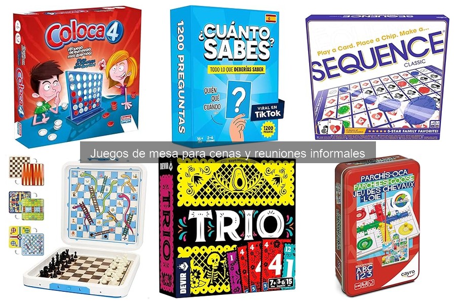 Juegos de mesa divertidos para charlas informales en cenas