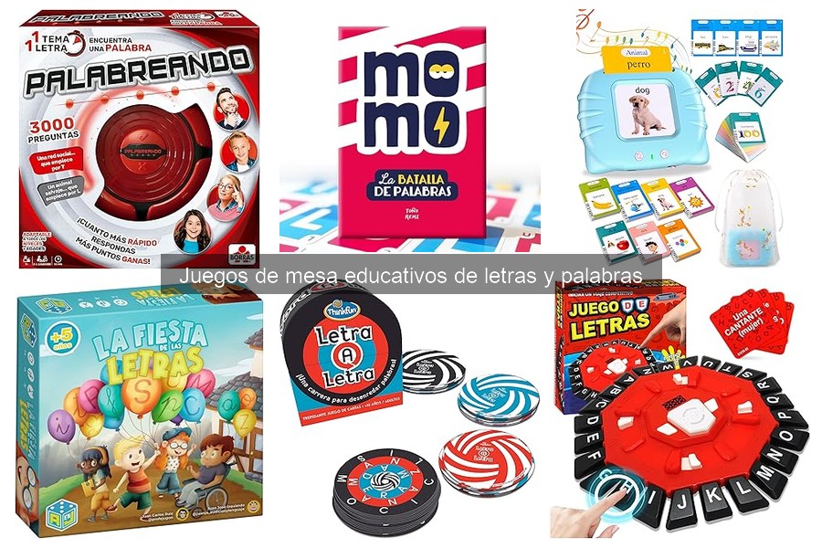 Juegos de mesa educativos de letras para fomentar la lectura