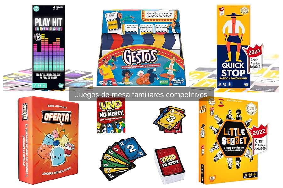 Juegos de mesa familiares competitivos para niños pequeños