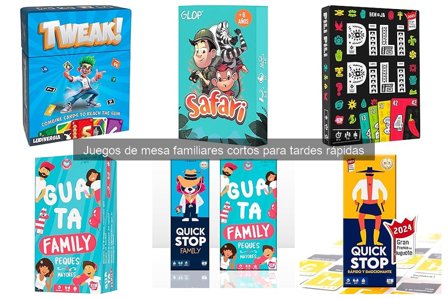 Juegos de mesa familiares cortos para noches improvisadas