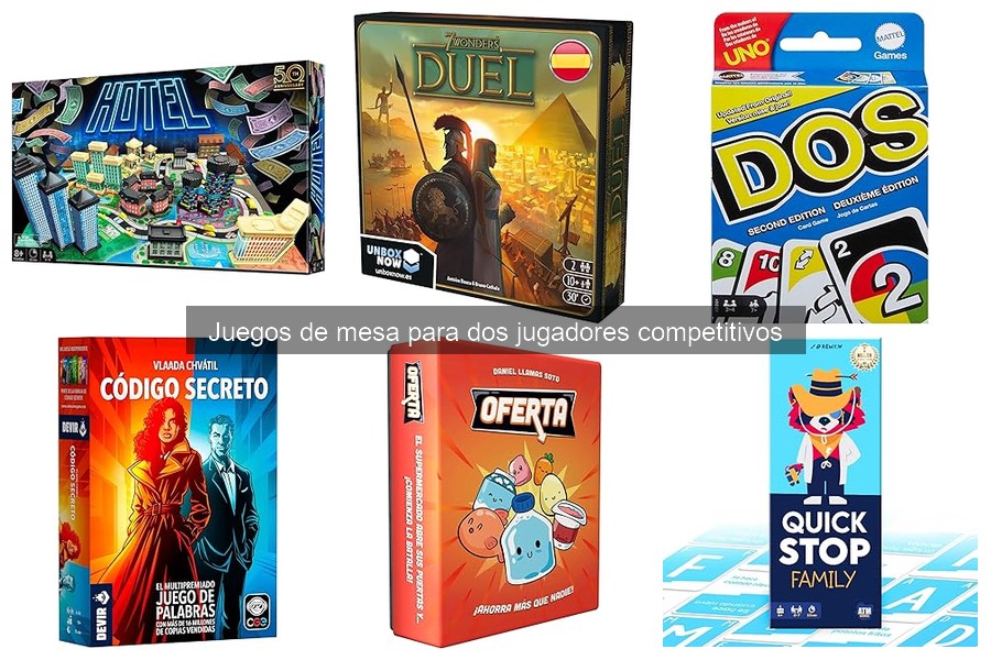 Juegos de mesa para dos jugadores con temáticas específicas