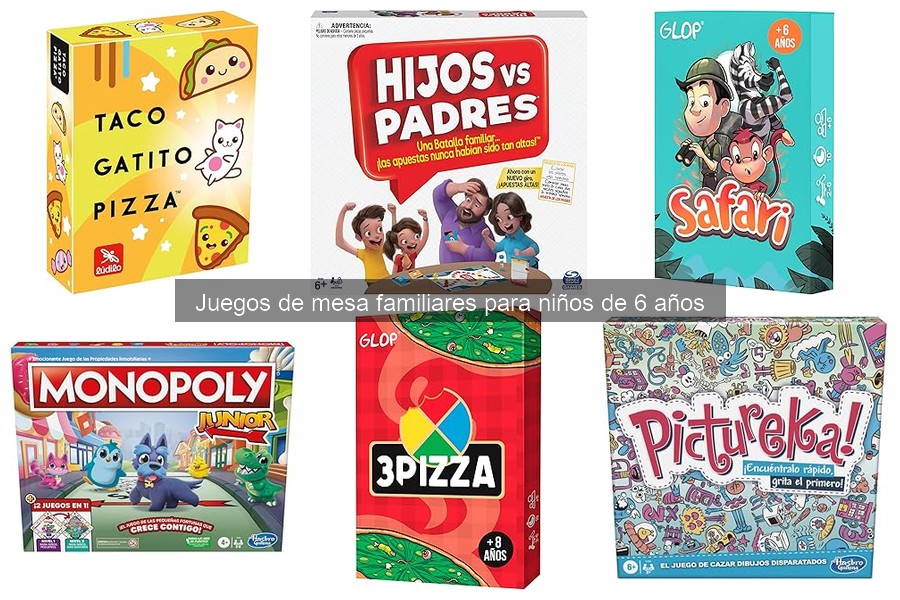 Juegos de mesa populares para niños de 6 años