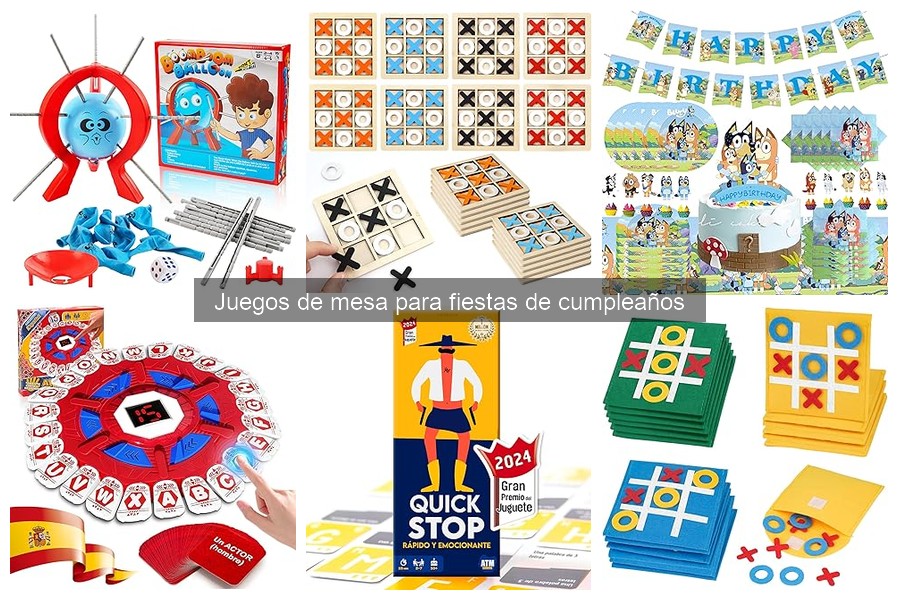 Juegos de mesa rápidos para fiestas de cumpleaños