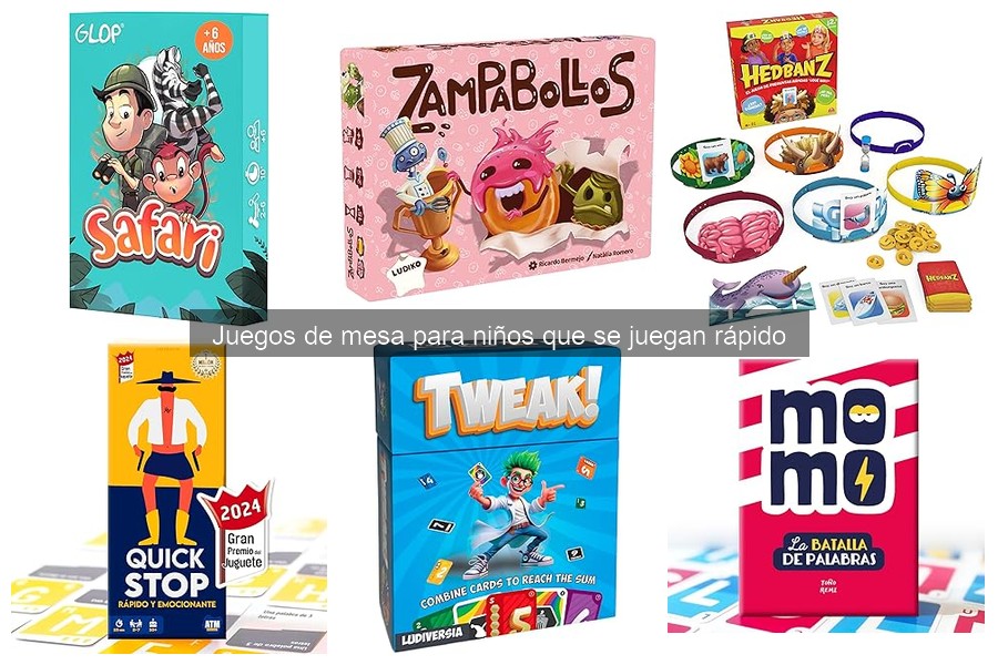 Juegos de mesa rápidos para niños ideales para viajar