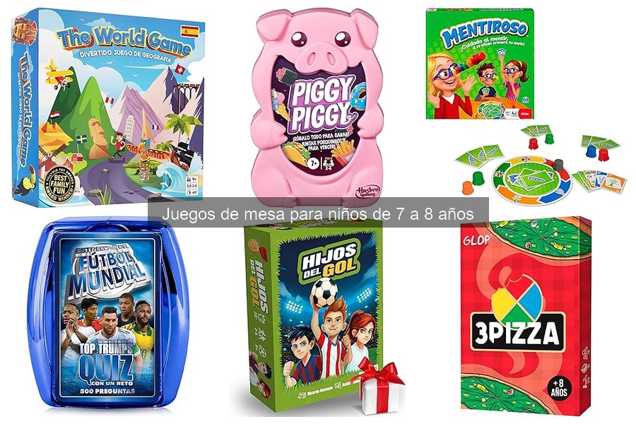 ** Juegos de mesa temáticos para niños de 7 a 8 años