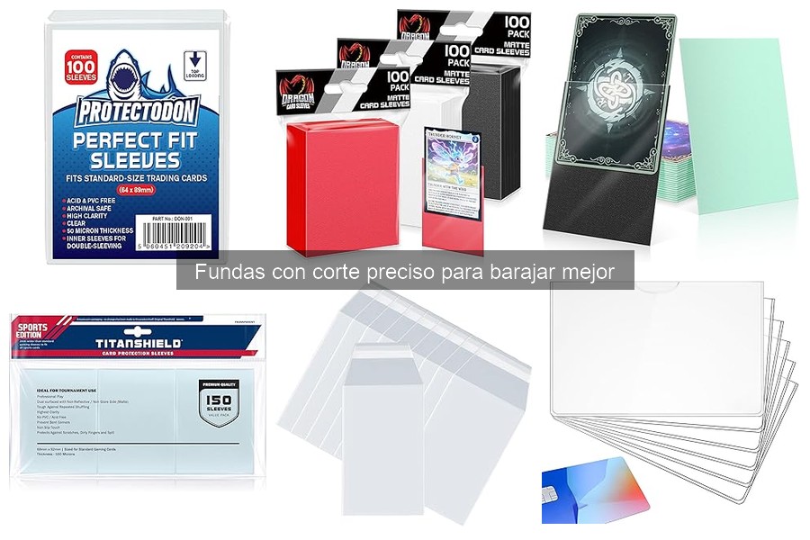 Mantenimiento de fundas con corte preciso para cartas