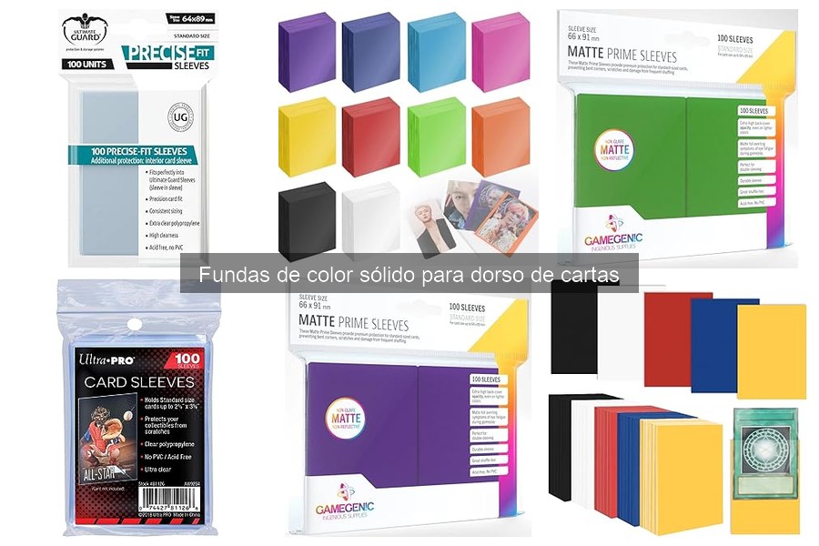 Mantenimiento y cuidado de fundas de cartas en color sólido