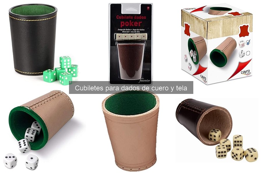 Mejores cubiletes para dados de cuero y tela para juegos de rol