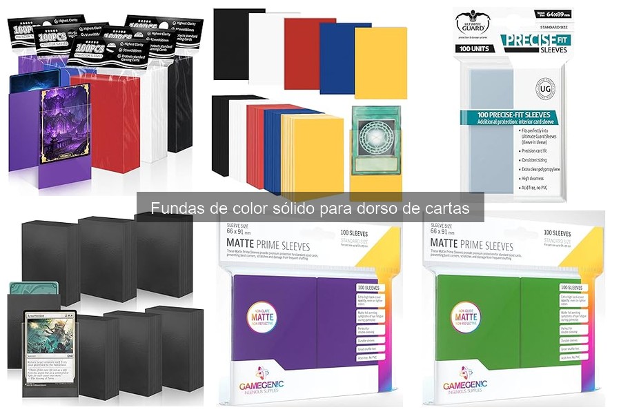 Mejores fundas de color sólido para cartas en juegos estratégicos