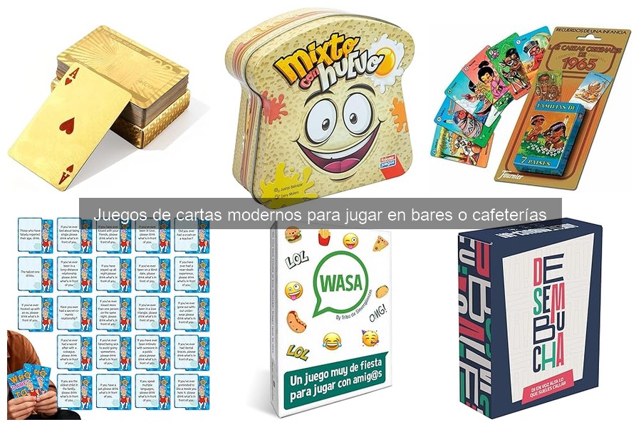 Mejores juegos de cartas modernos para bares y cafeterías