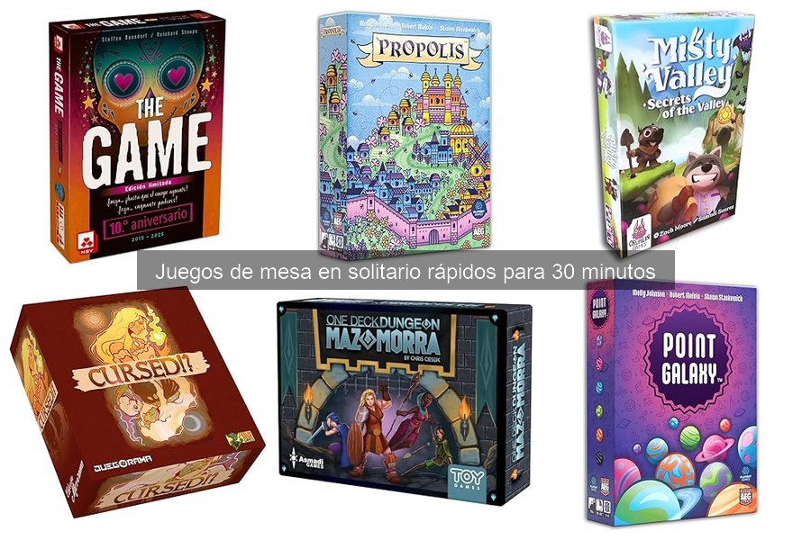 Mejores juegos de mesa en solitario para 30 minutos