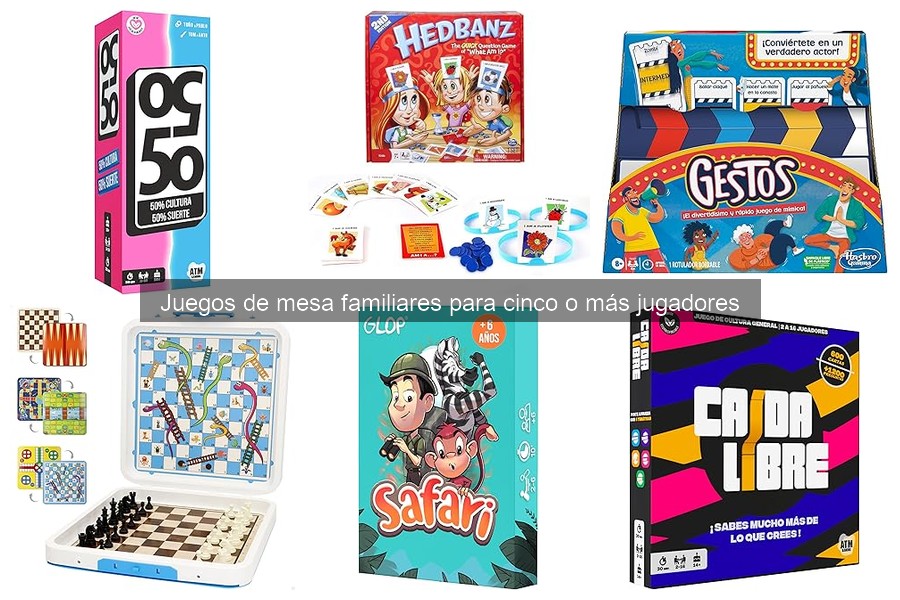Mejores juegos de mesa familiares para 5 o más jugadores