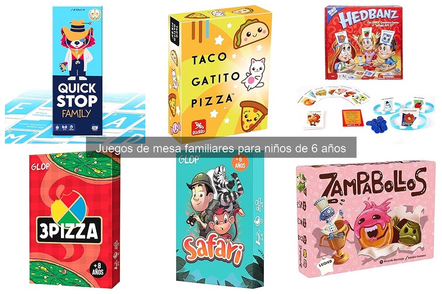 Mejores juegos de mesa familiares para niños de 6 años