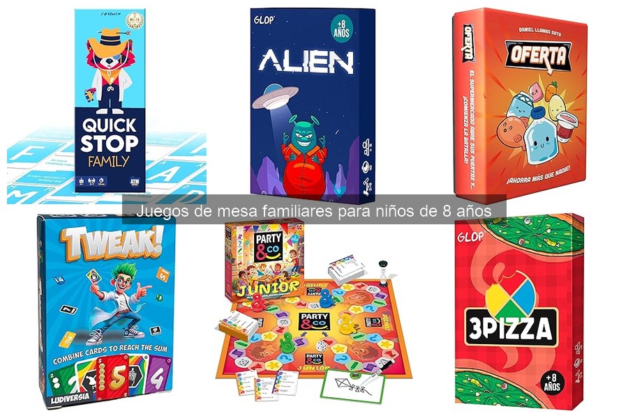 Mejores juegos de mesa familiares para niños de 8 años