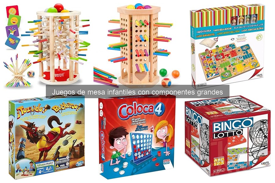 Mejores juegos de mesa infantiles con componentes grandes