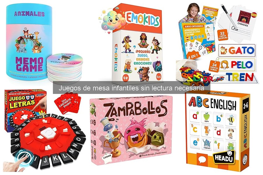 Mejores juegos de mesa infantiles sin lectura para tus hijos